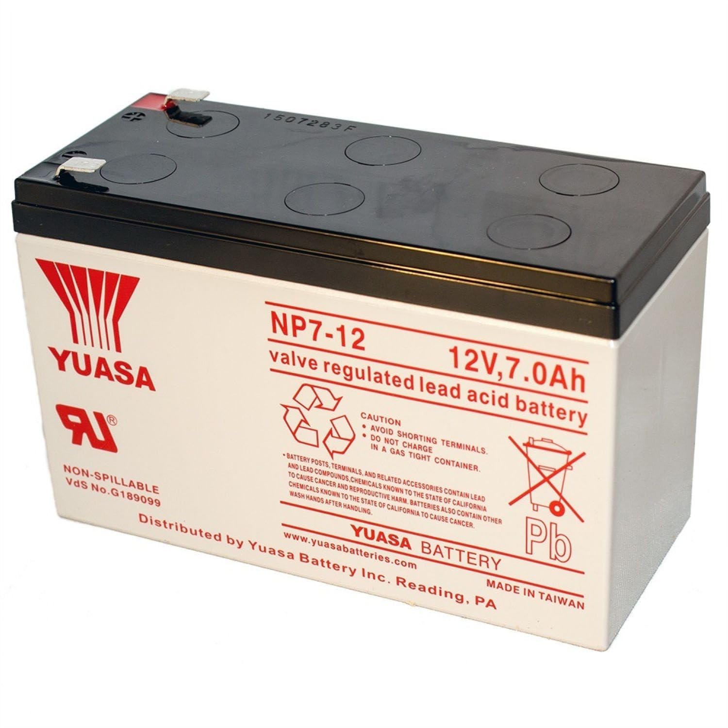 Amazon.com: Yuasa Genesis NP7-12 12V/7Ah SLA Battery with F2